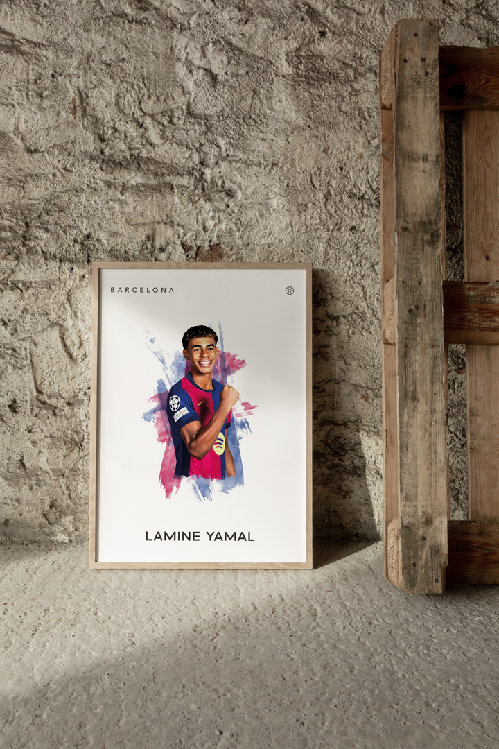 Lamine Yamal Fotboll Poster
