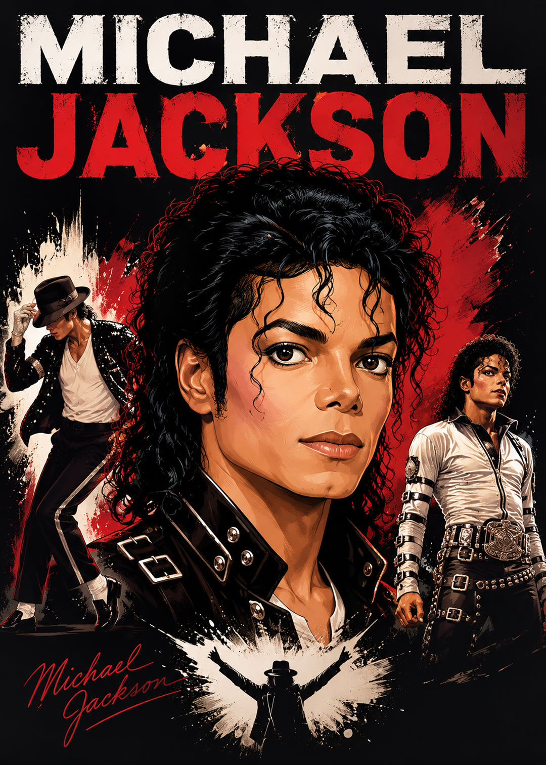 Michael Jackson poster. Retro pop art.